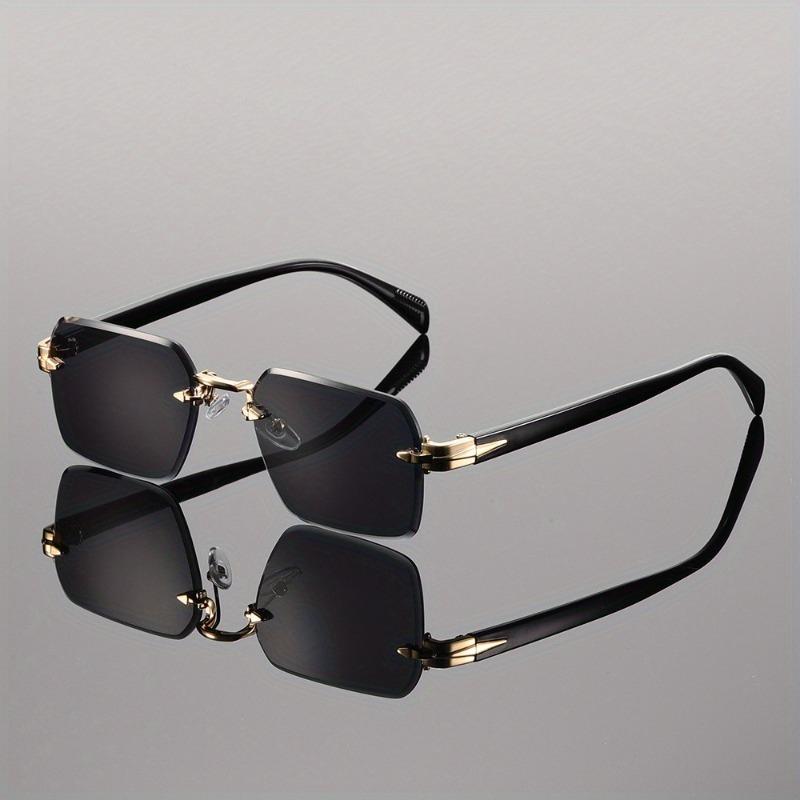 1 Set of Trendy New Boutique Fashion Glasses Women's Frameless Temperament Glasses Face Enhancing Small Fashionable