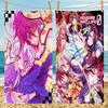 Anime No Game No Life Vintage Mikrofaser Bedrucktes Strandtuch Bergsteigen Yoga Strand Schwimmen Laufen Saugfähiges Weiches Handtuch