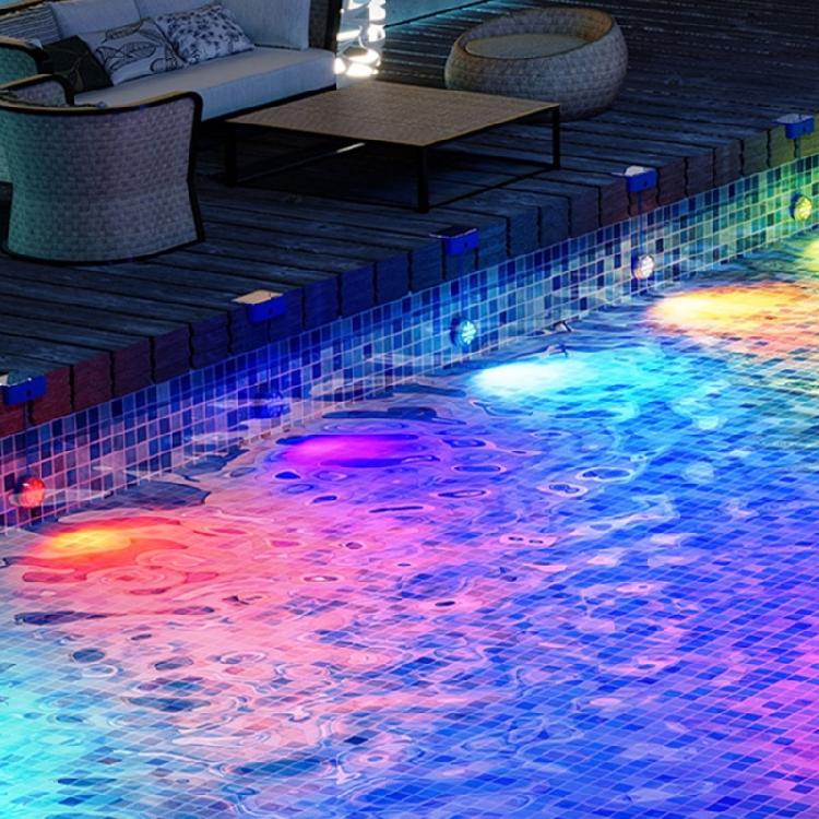 Friendly Solar Powered Swimming Pool Lamp With 6 Hour Timers Function And Strong Adhesion For Smooth Textured Surfaces