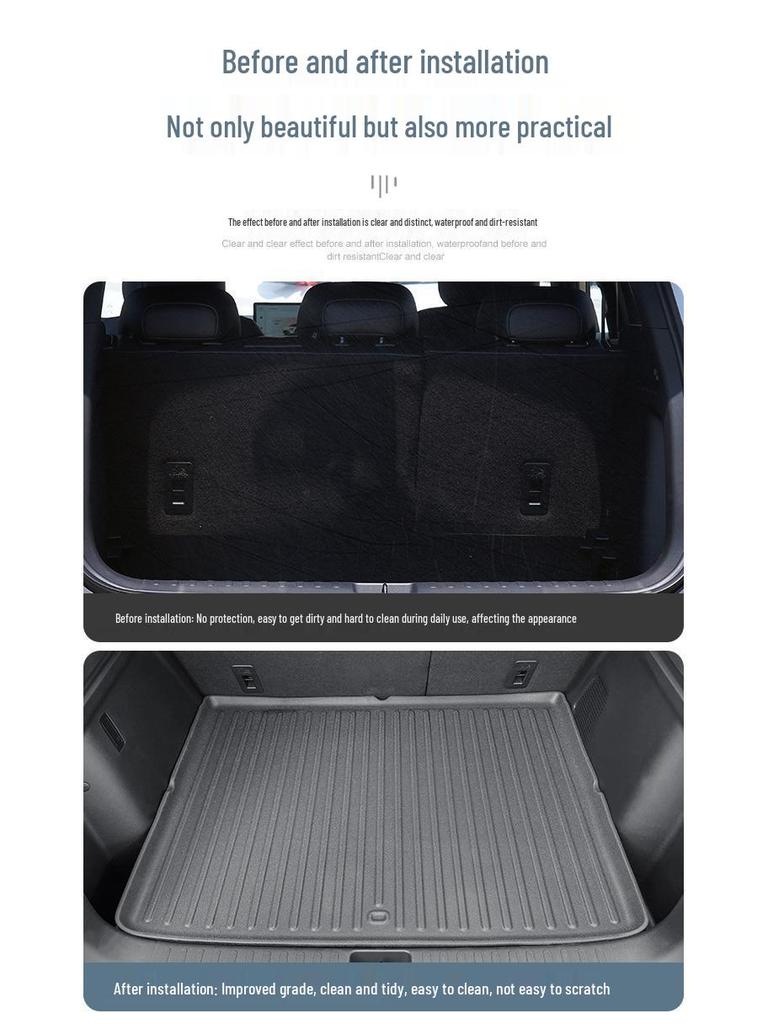 Waterproof TPE Trunk Mat for Baojun Yunhai (24 Models), Dirt-Resistant & Fully Enclosed