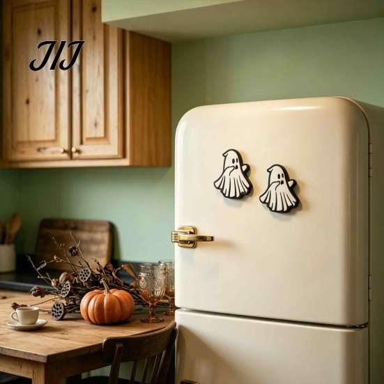 Halloween Party Favors 1/2/3Pcs Ghost Refrigerator Magnet, 3D Printed Fridge Decorative Magnet Magnetic Decoration for Holiday Kitchen Lightweight