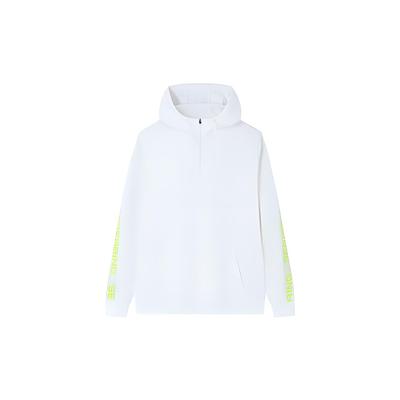 Anta Champion Sports Culture Series Letter Print Knitted Antibacterial Sports Zip Jacket Men Jackets Paper-White 152330708-6