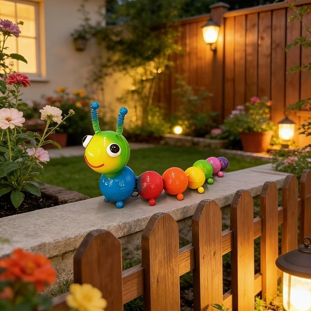 Colorful Mini Insect Model Metal Craft Caterpillar Figurine Home Decor  Bonsai Adornment