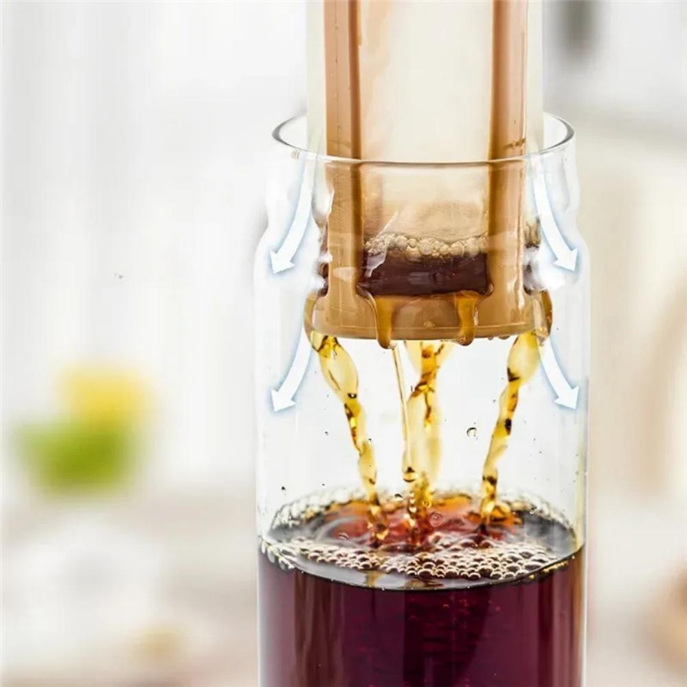 Glass Cold Brew Coffee Pot Removable Mesh Filter Household Coffee Kettle Cold Brew Fruit Tea Kettle Cold Extraction Teapot