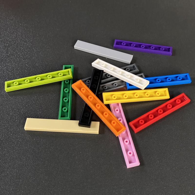 Compatible 1x6 Smooth Tile Building Blocks, Small Particle Spare Parts, MOC 6636, Sold by Weight.