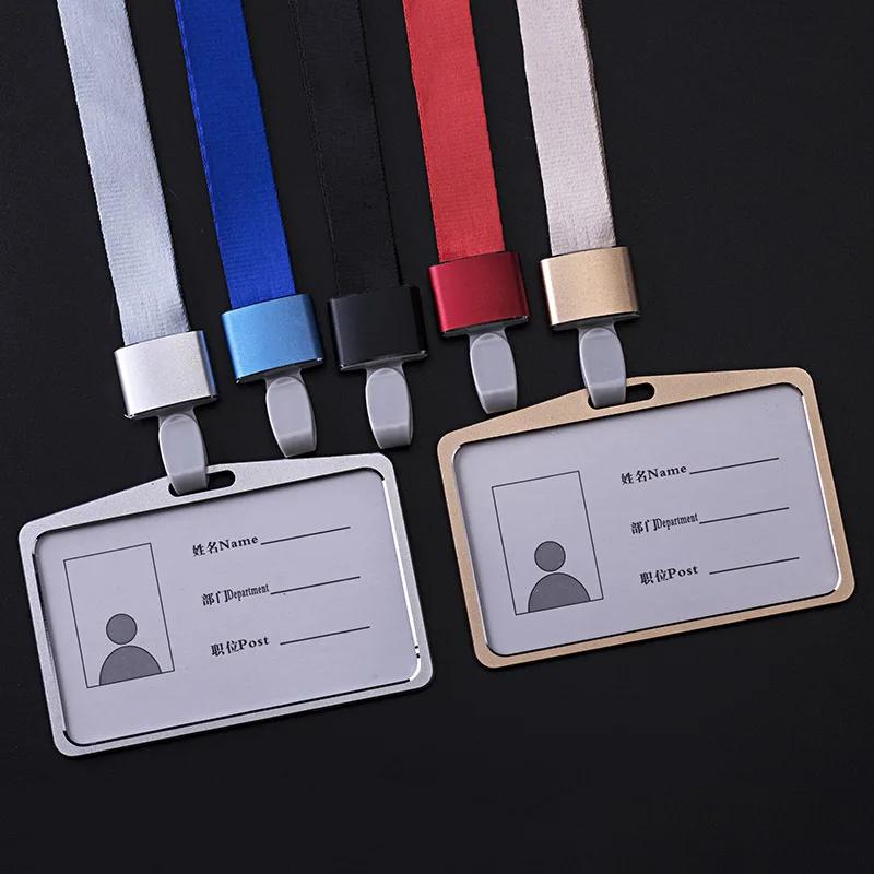 Aluminium Alloy Employee Name ID Card Cover Metal Work Identity Badge ID Business Case Credit Card Holder Wallet Case