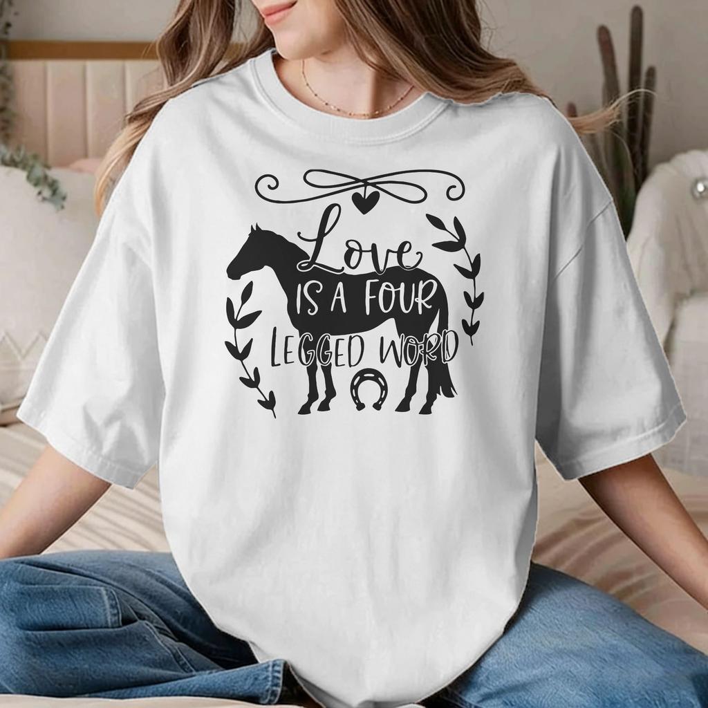 Animal Horse TShirts for Unisex Unisex Equestrian Race Racing Pure Cotton Tee Shirt Crewneck Short Sleeve T Shirt Unique Clothes