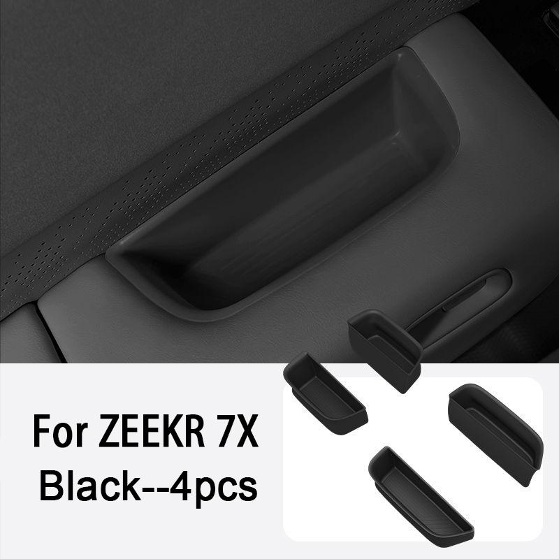 For ZEEKR 7X 2024 2025 Anti-fouling Car Door Storage Box Armrest Storage Barrel Armrest Silicone Storage Box Interior Accessorie