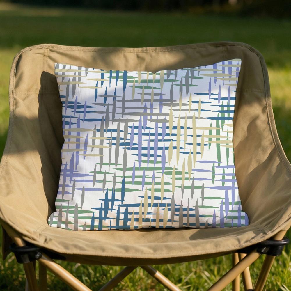 Colorful Patchwork Pattern Cushion Cover Soft Reversible  Durable Pillow Cover  MultiScene Use for Home  Car Daily Comfort