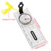 Waterproof for Outdoor Hiking Camping Compass Map Scale Ruler Survival Guiding Tool Multifunctional Folding Drawing Survival