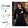 PHOLEEY Knit Long Midi Cute and Mature Women's Dress, Sleeve, Length, Autumn/Winter,