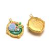 3Pcs Monet Garden Classical Charms Gold Stainless Steel Painted Flower Jewelry for DIY Necklace Pendant Bracelet Earrings Making