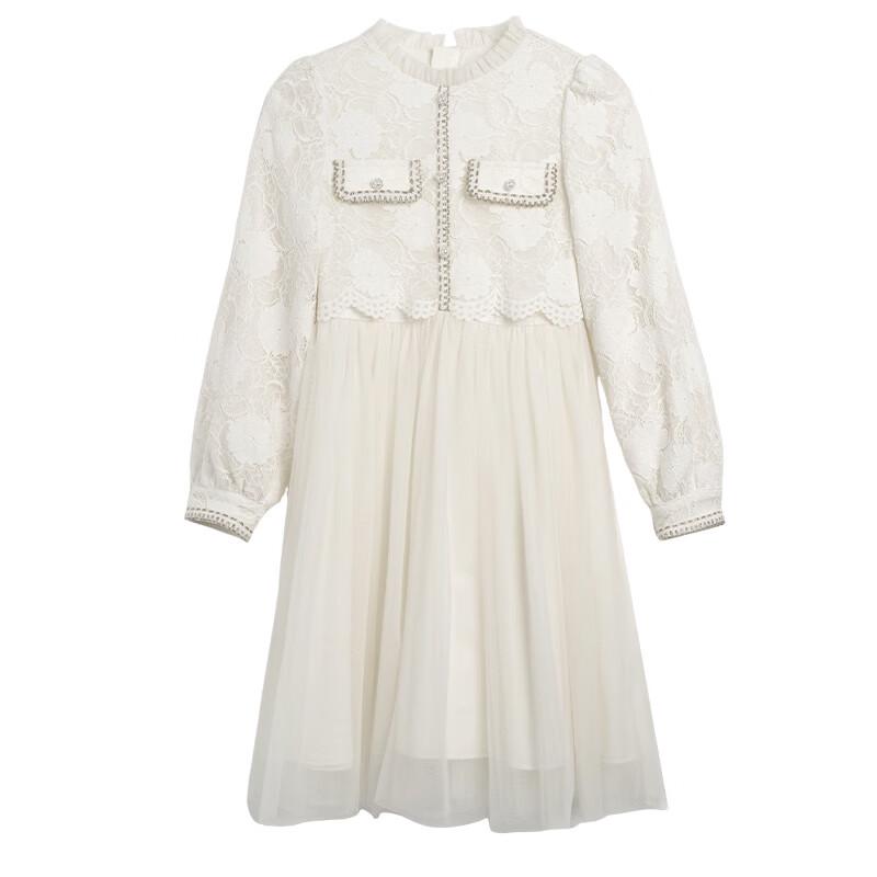 CHANZUIGOU Girl's Little Fragrant Style Mesh Princess Dress