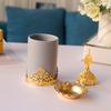 Y Metal-ceramic Incense Burner Saudi Arabia Golden Tower Luxury Home Decoration Middle East Arab Handheld Aromatherapy Burner