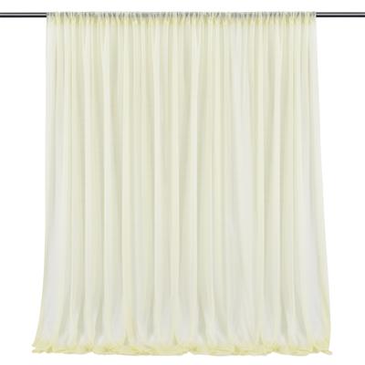 Hintergrundvorhang Beige 1,5x2,5m Garn Strapazierfähige Hintergrunddraperie für Hochzeitsparty Foto