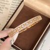 Xiaohongshu Same Sparkling Ancient Method Full Diamond Rhombus Flower Window Bracelet Versatile Light Luxury High Sense Design