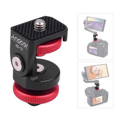 HS-01 Adattatore Supporto Scarpa Fredda Supporto Lega di Alluminio con Vite da 1/4 di Pollice per LED
