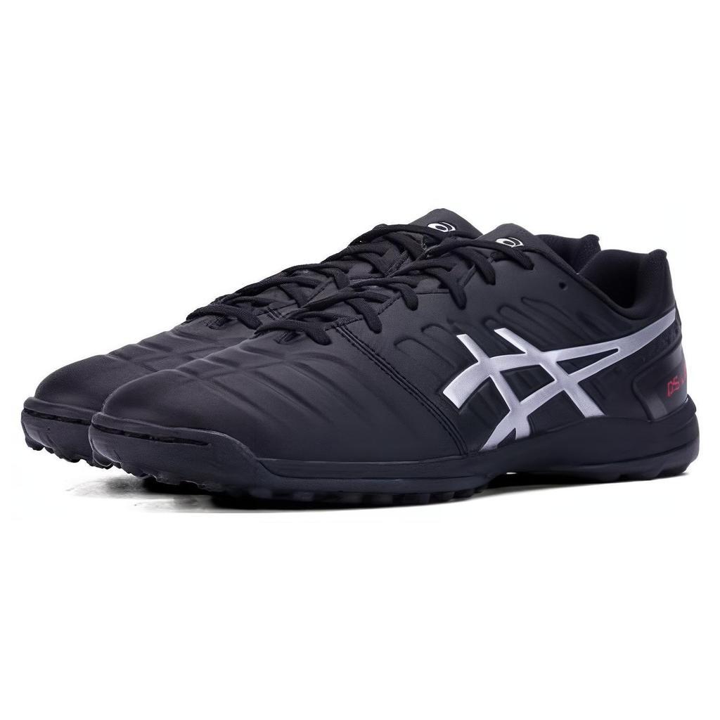 Asics Ds Light Club Round Toe Lace-Up TF (Rubber Studs) PU Soccer Shoes Men Soccer Shoes Black 1103A076-001