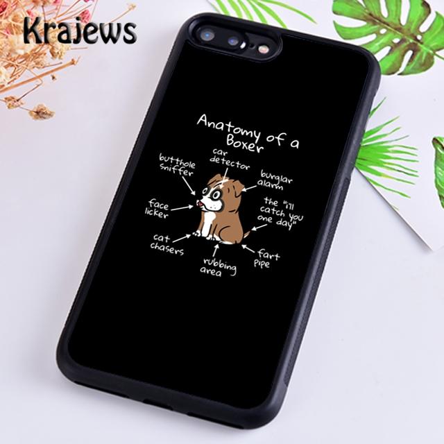 Krajews Anatomy Of A Boxer Dog Phone Case Cover For iPhone 17 Air 16 15 14 Plus 11 12 13 Pro Max Coque Shell Fundas