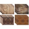 4Pcs Coffee Colored Love Print Placemat 30*45CM Linen Seasonal Spring Table Mats for Party Kitchen Wedding Dining Decoration