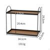 Tabletop Storage Rack TwoTier Countertop Organizer with Handles Metal Shelf for Washroom Counter,