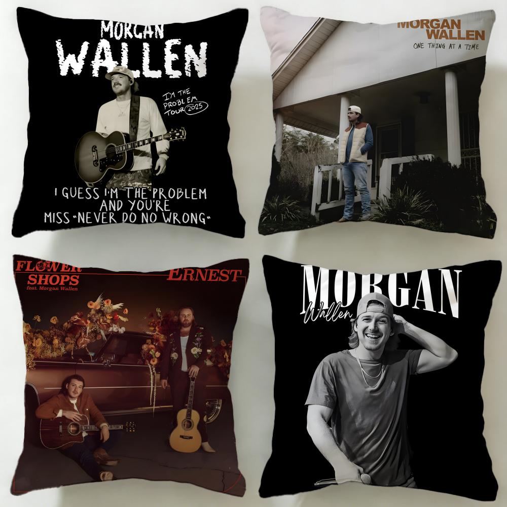 Beliebter Sänger Morgan Wallen Kissenbezug Weich & Leicht zu Waschen – Vielseitig für Sofa, Bett, Reisen und Büro