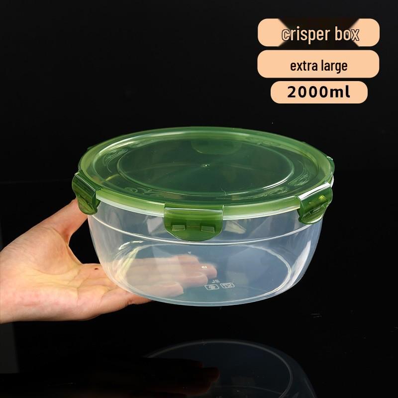 Round Sealed Plastic Food Storage Set—Microwave & Refrigerator Safe, Large Capacity, Ideal for Lunch and Instant Noodles.