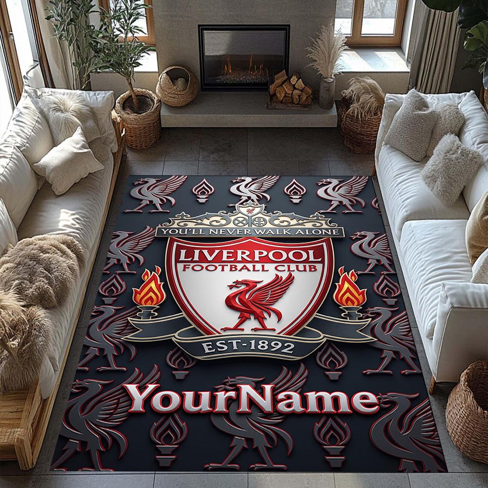 Liverpool Customize Your Name Carpet Suitable for Entryway Outdoor Decorate room Dormitory Antislip Carpet Anime Office Decor