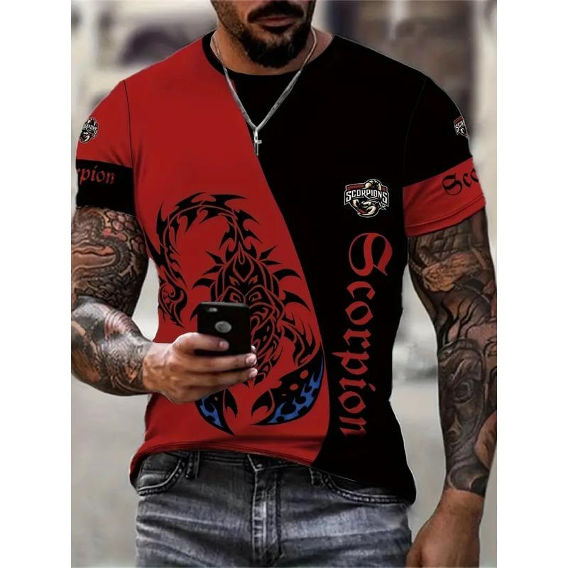 Animal Scorpion Pattern T Shirts For Men/Women 3D Printing Street Trend T-shirts Summer Short Sleeve Tops Oversized Man Clothing