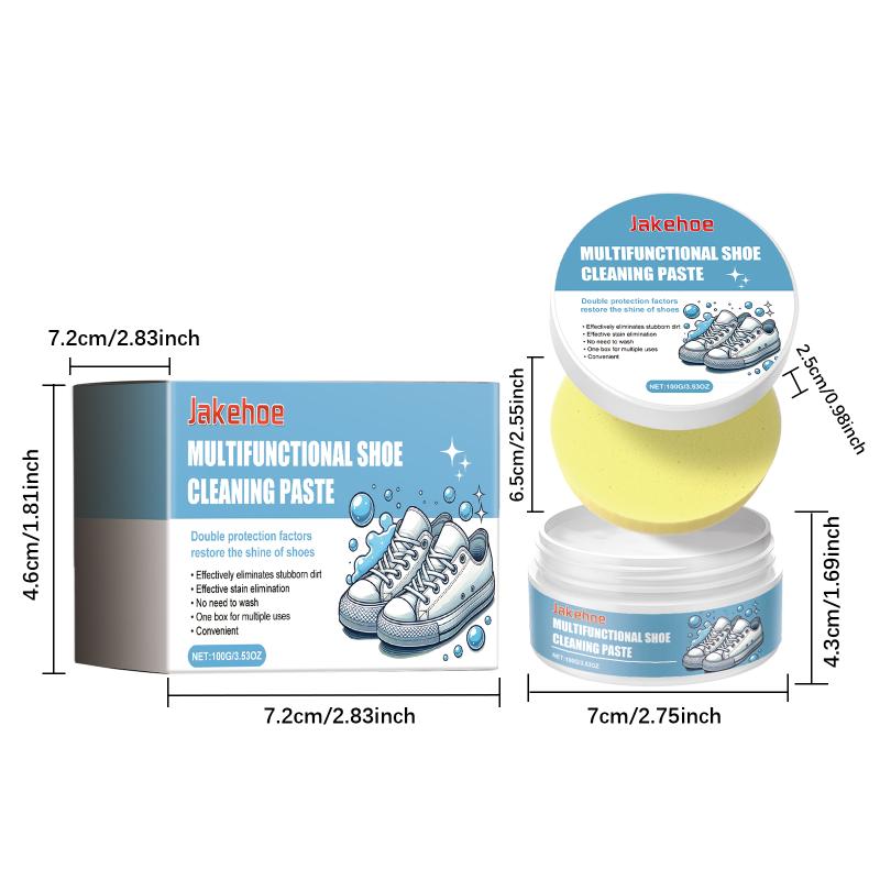 No Wash Shoe Cleaning Cream for White Trainers Yellow Stain and Dirt Remover MultiFunctional for Fast Cleaning