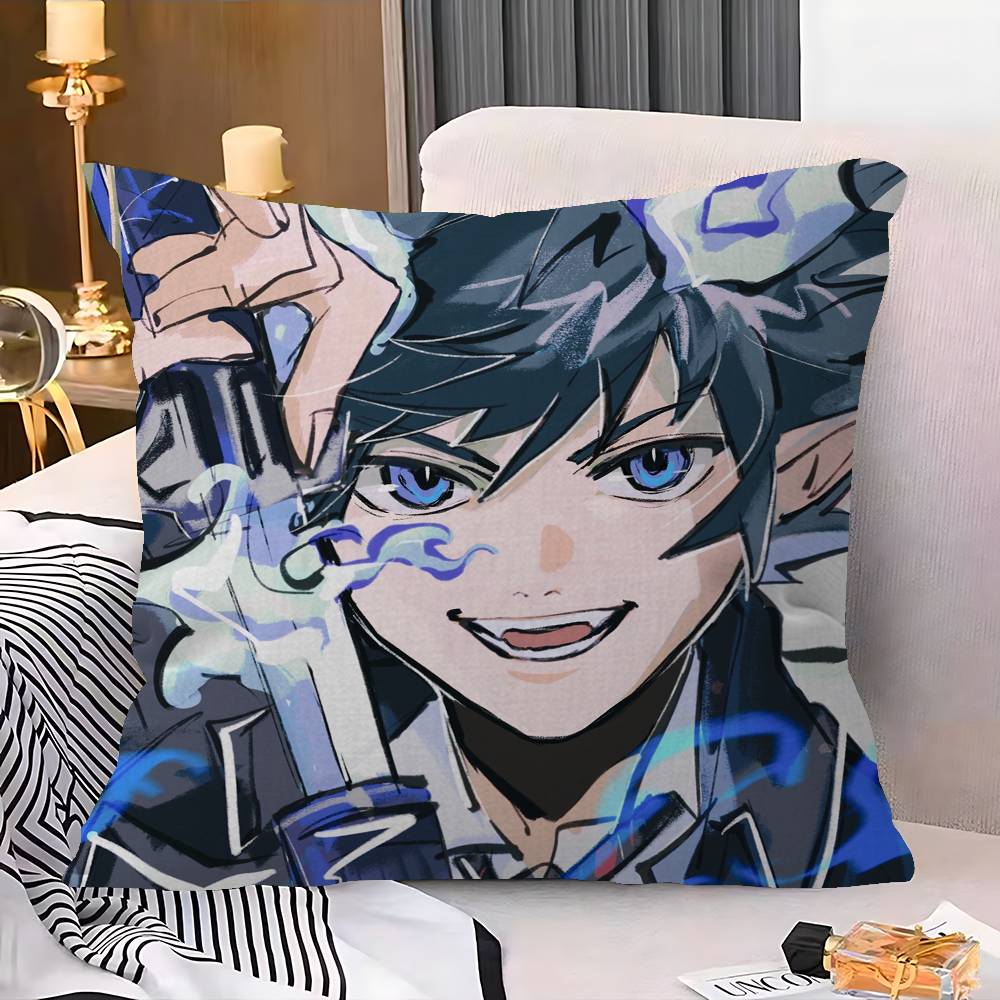 Blue Exorcist Cushion Cover Pillowcase Upholstery Sofa Throw Pillow Home Decor Pillowcas