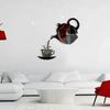 Zegar ścienny DIY 3D Akrylowy Cichy Lustrzany Zegar do Zawieszenia na Ścianie Styl Czajnika do Kawy Naklejka Lustrzana Zegar Salon Dekoracja Ściany Domu