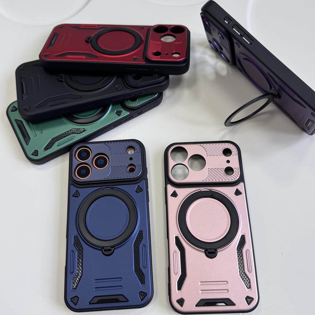 Armor Schutzhülle mit drehbarem Magnetring für iPhone 17 Air, 16, 15, 14, 13, 12, 11 Plus, Pro Max – MagSafe-kompatibel und stoßfest