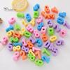 Bubble Number Charms 5Pcs DIY Acrylic Beads, 0-9 Large Chunky Beads Colorful Spacer for Crafting Projects Plastic
