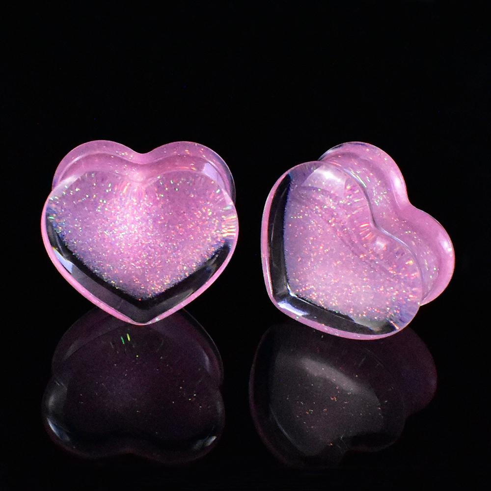 6-30 mm Herzform Ohr Tunnel Plugs Acryl Ohr Stretcher Expander Messgeräte für Ohren Körper Piercing Schmuck