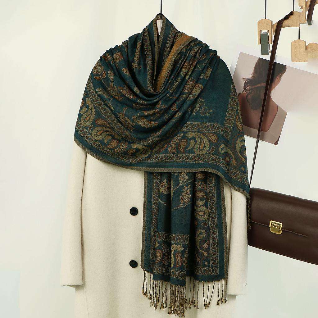 New  Cashmere Women Scarf Printed Winter Warm Shawl And Wraps Pashmina Bandana Long Jacquard Paisley Female Foulard