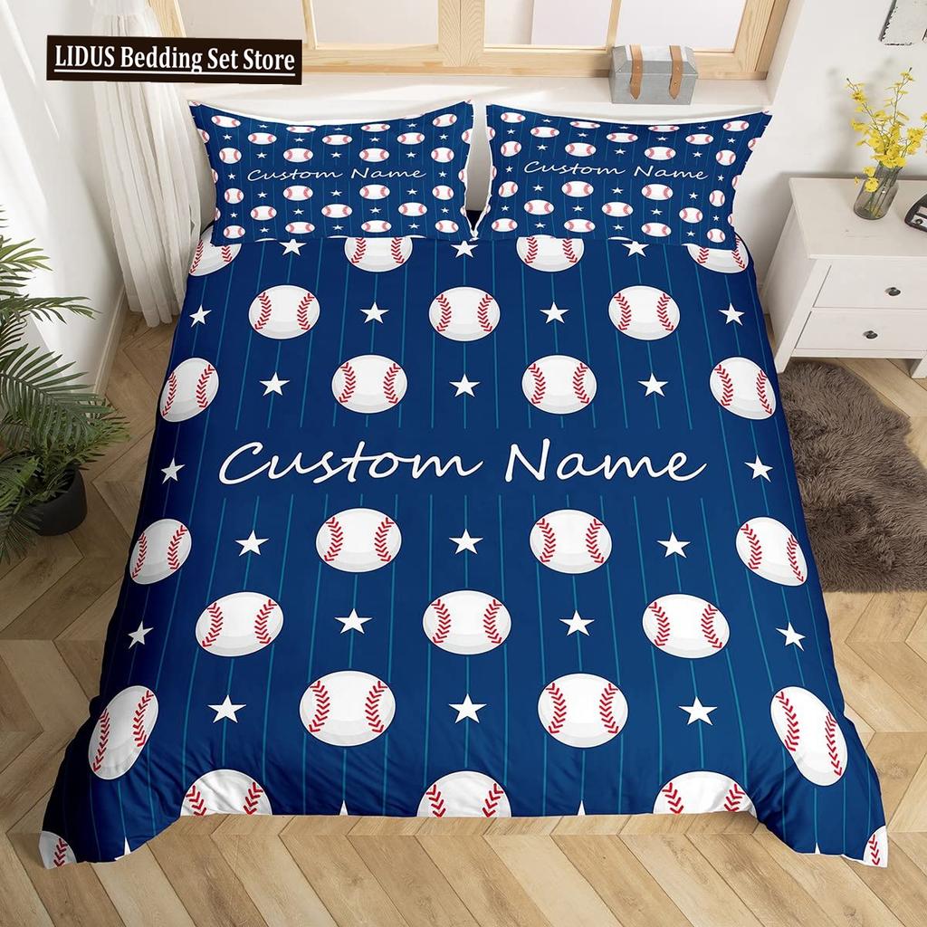 Set Biancheria da Letto Personalizzato Set Copripiumino Basket Con Nome Personalizzato Per Ragazzi Copripiumino Sportivo Personalizzato Per Regali di Compleanno
