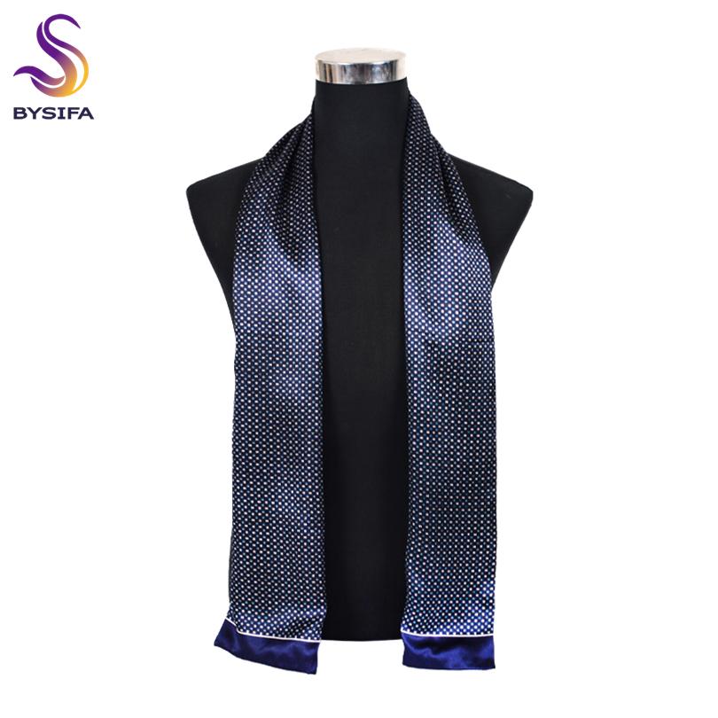 BYSIFA| New Silver Grey Man100% Silk Scarf Printed Fashion Brand Male Long Scarves Men Scarf Fall Winter Pure Silk Scarf160*26cm