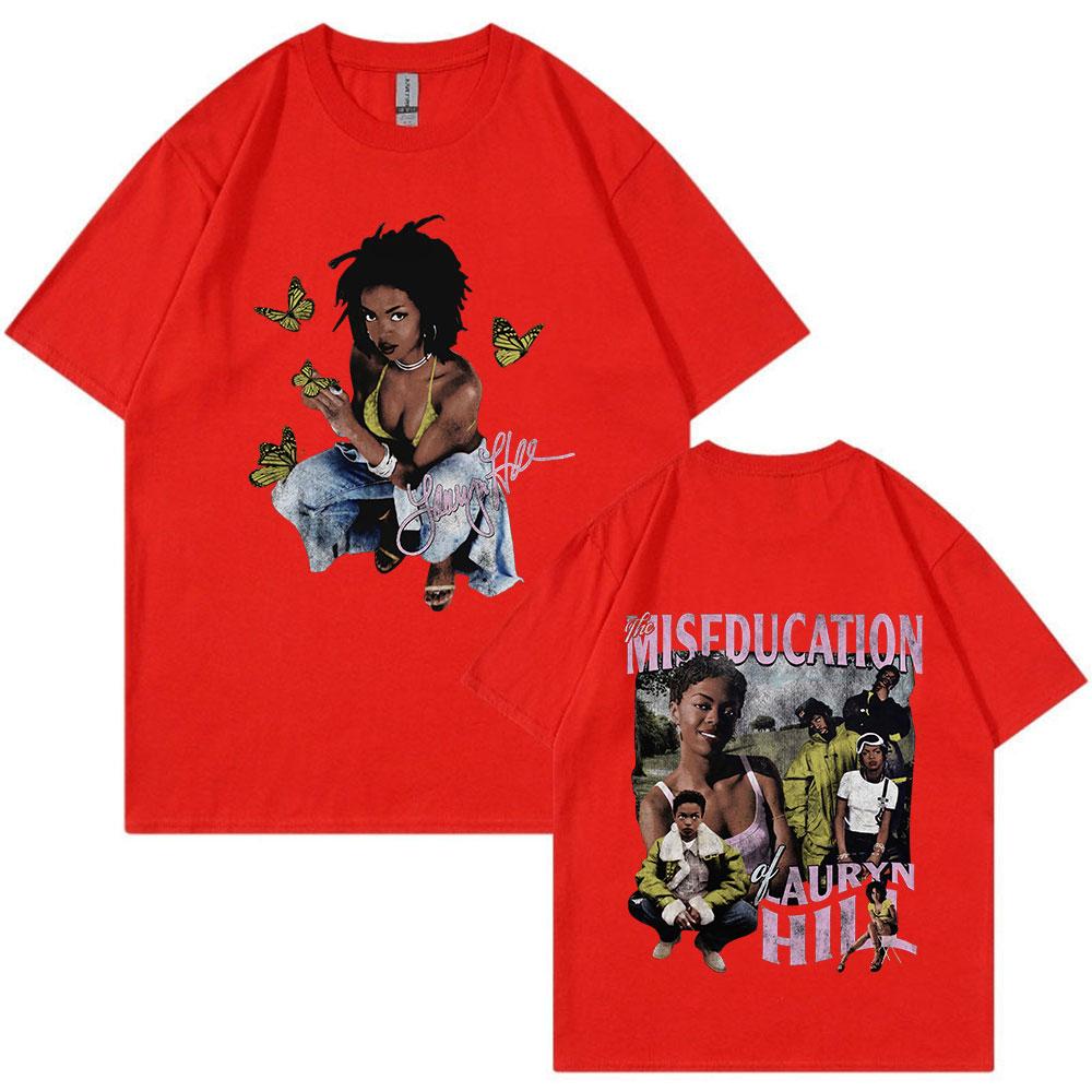 Lauryn Hill Music Album Graphic T-Shirt Men's Women's Vintage Casual Short Sleeve T Shirt Fashion Hip Hop T Shirts Streetwear