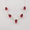 Rosa Rubellit Edelstein Silber Halskette 925 Sterling Silber Handgefertigter Silberschmuck Für Frauen RN-1-9
