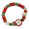Sweet Women's Ceramic Bracelet with Beads and Apple Core Pendant Trendy Gift Unique Design Versatile Accessory