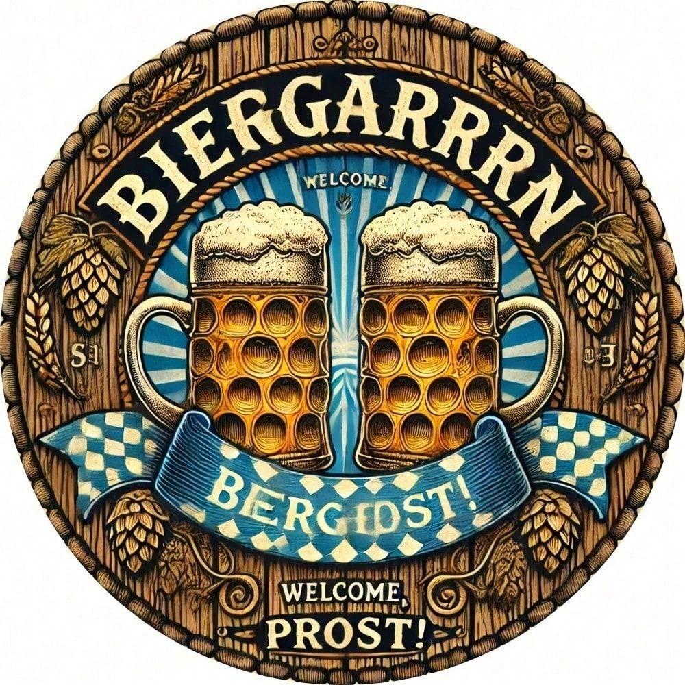 

Metal Poster Wall Art, Vintage Beer Tin Sign 20x20 cm, Retro Bar Pub Kitchen Decor