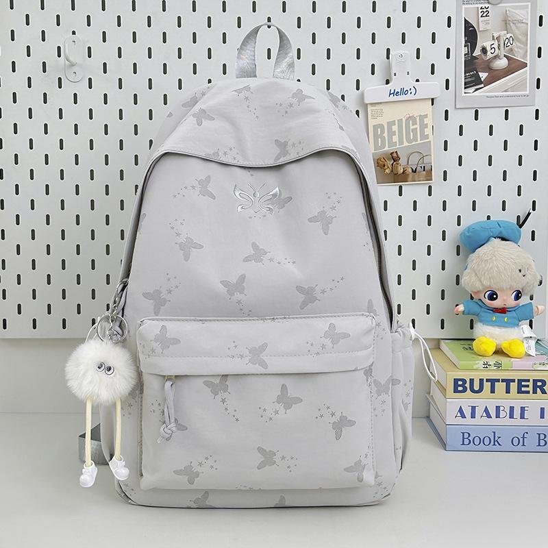 Schoolbag Korean Ins College Wind Star Backpack Large Capacity Junior High School Student School Bag Casual Lightweight Computer Backpack