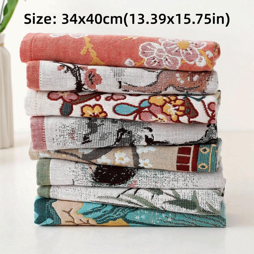 Cartoon Kitchen Towel 4 Layer Cotton Gauze Pure Cotton Dish Cloth  for Kids Children