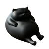 Office Desk Accessories 3D Printed Fat Cat Figurine, Cute Lazy Statue, Room Decor Aesthetic Minimalist Tabletop Ornament for And Shelf Decorations