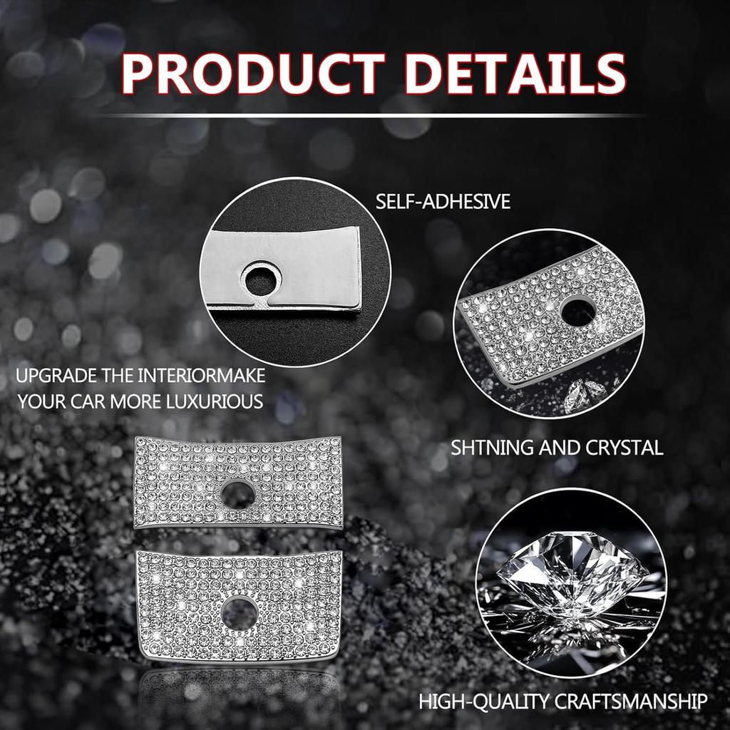 Bling Car Accessory for Ford Explorer,Crystal Electronic Brake and Automatic Start/Stop Button Box Sticker for Ford Explorer 2024.