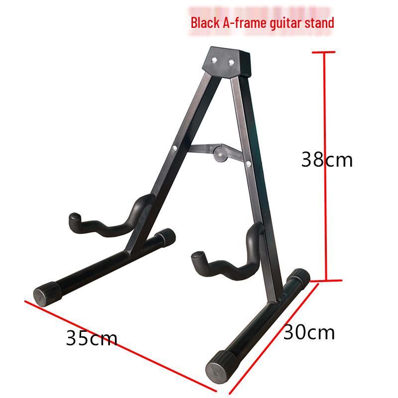 A-Type Wooden Folding Guitar Stand for Acoustic, Electric, Bass, and Pipa