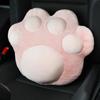 Cute Cat Paw Car Neck and Lumbar Support Headrest Pillow - Plush Backrest Decoration