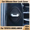 Pour TOYOTA HIGHLANDER 2014-2024 Amortisseur de Choc de Porte de Voiture Protecteur de Verrouillage de Porte Housse en Silicone pour Loquets de Verrouillage de Porte d'Auto Accessoires