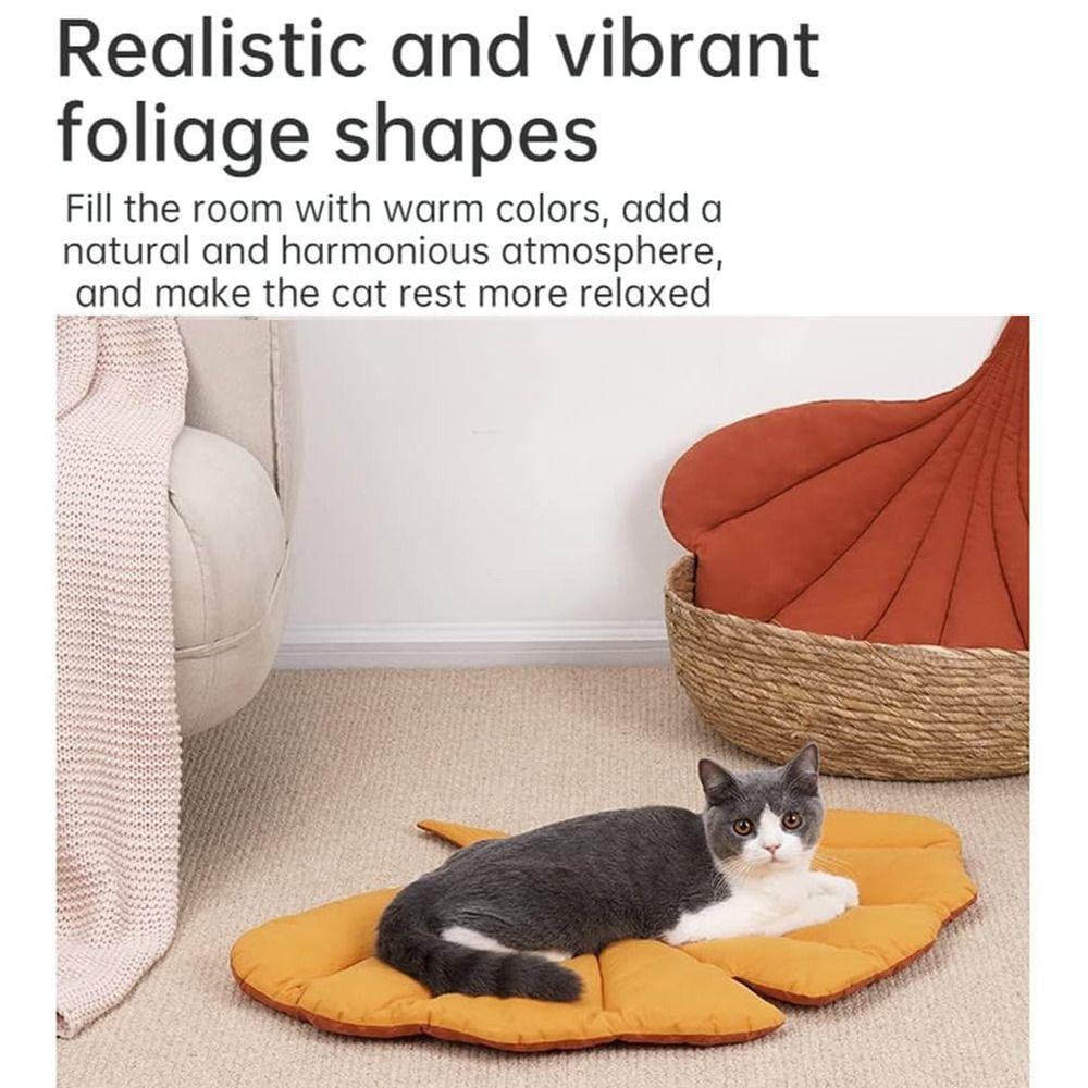 Cute Double-Sided Available Cat Bed Leaf Shape Windproof Pet Supplies Habitats Pet Accessories for Cats Puppy